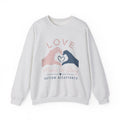 Autism Acceptance Sweatshirt | Love Makes Us Strong Crewneck | Heart Hands Sweatshirt | Neurodiversity Gift | Inclusion Apparel