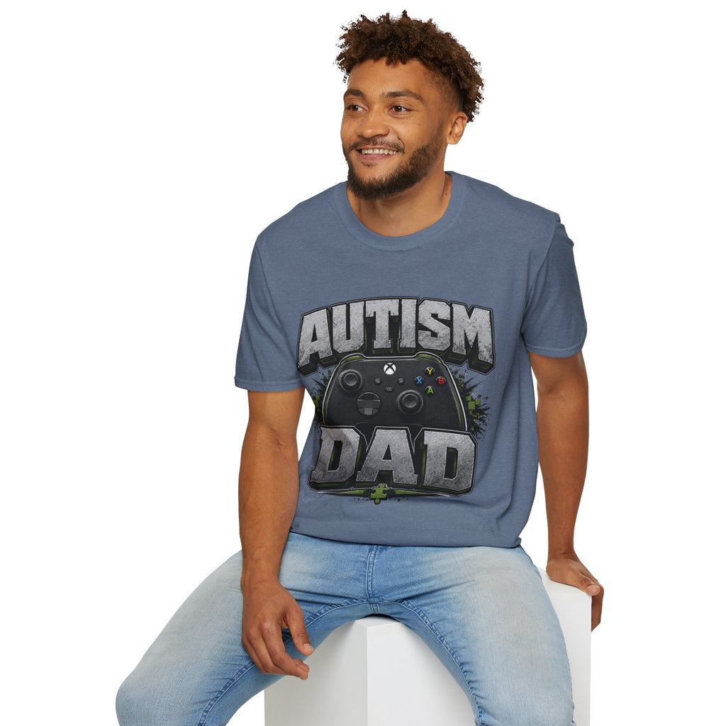 Autism Dad T-Shirt | Video Game Controller Awareness Tee