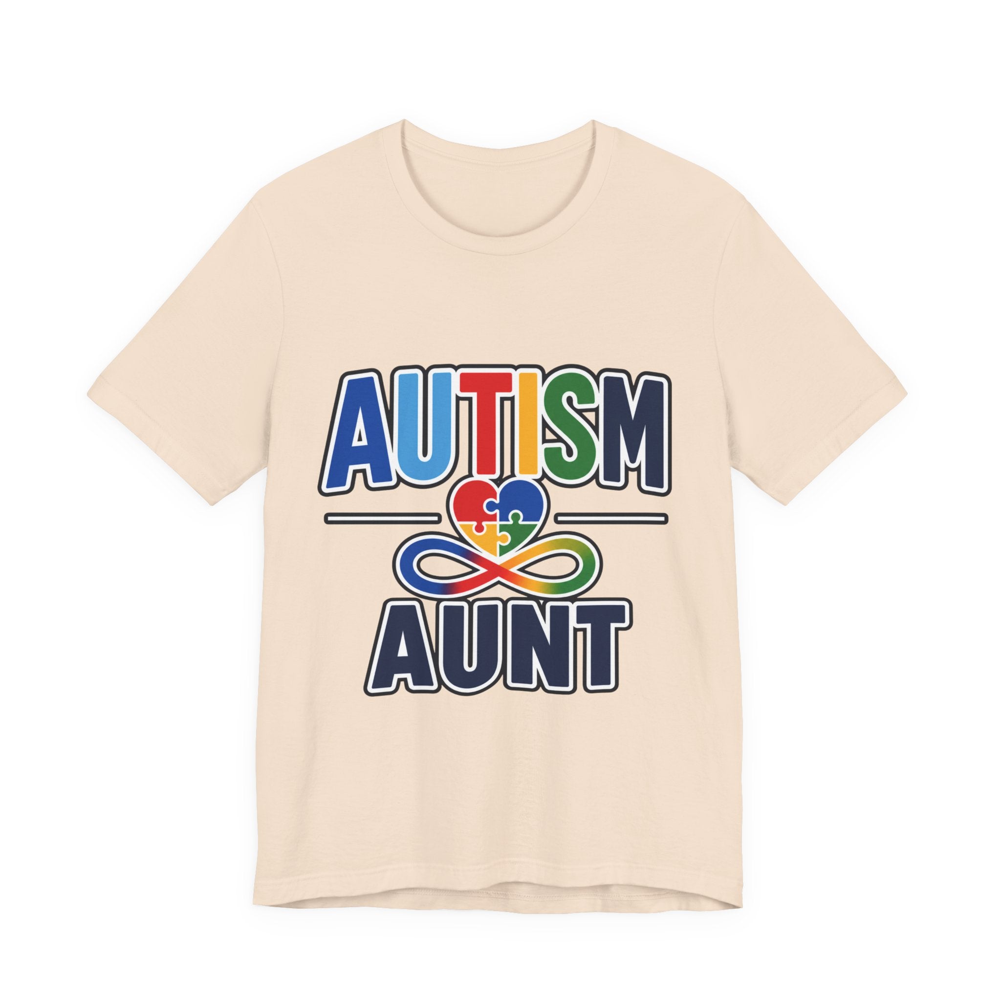 Autism Aunt Shirt | Colorful Puzzle Heart Tee | Autism Acceptance Gift for Aunt | Neurodiversity Awareness T-Shirt | Family Apparel