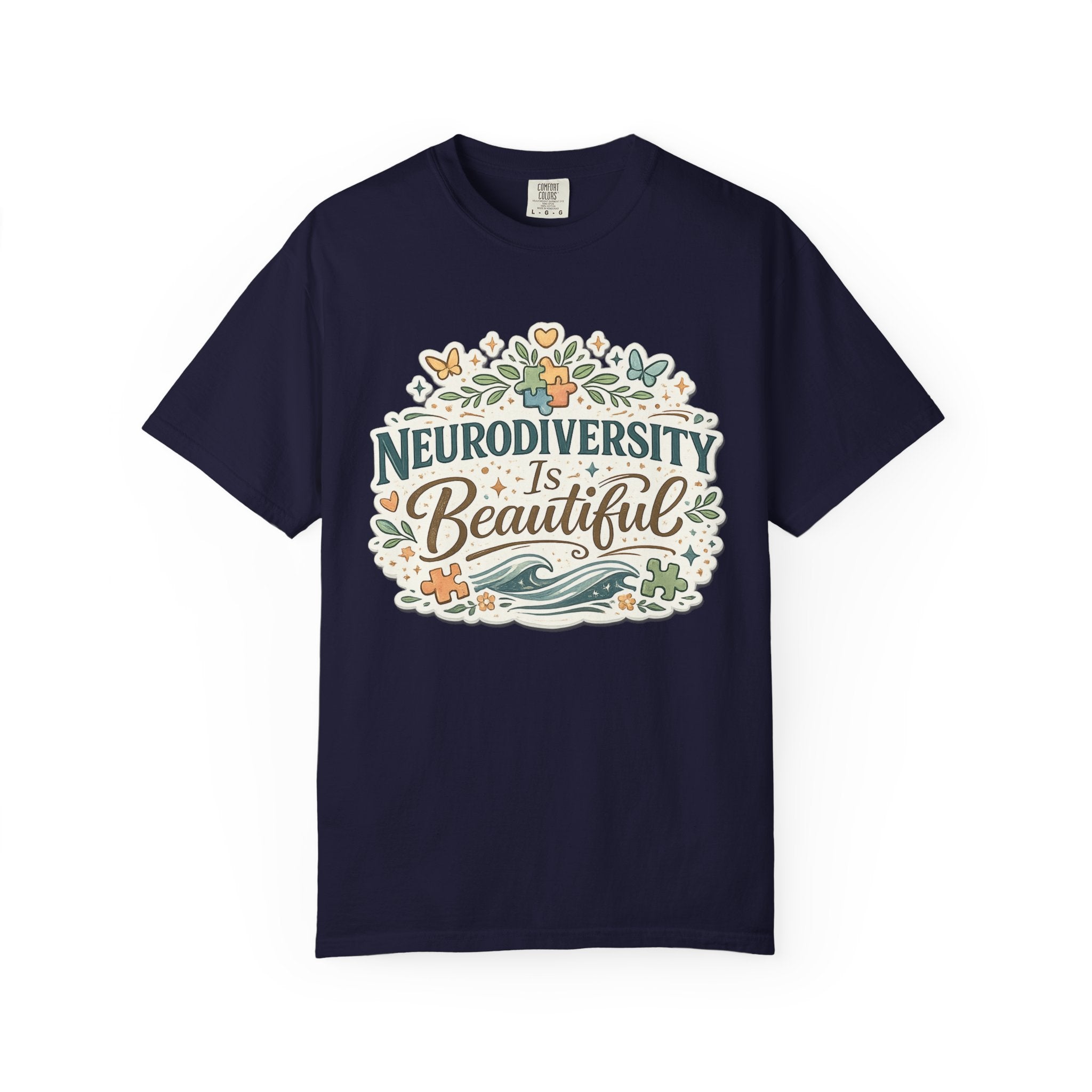 Neurodiversity Is Beautiful T-shirt | Floral Wave Awareness Tee