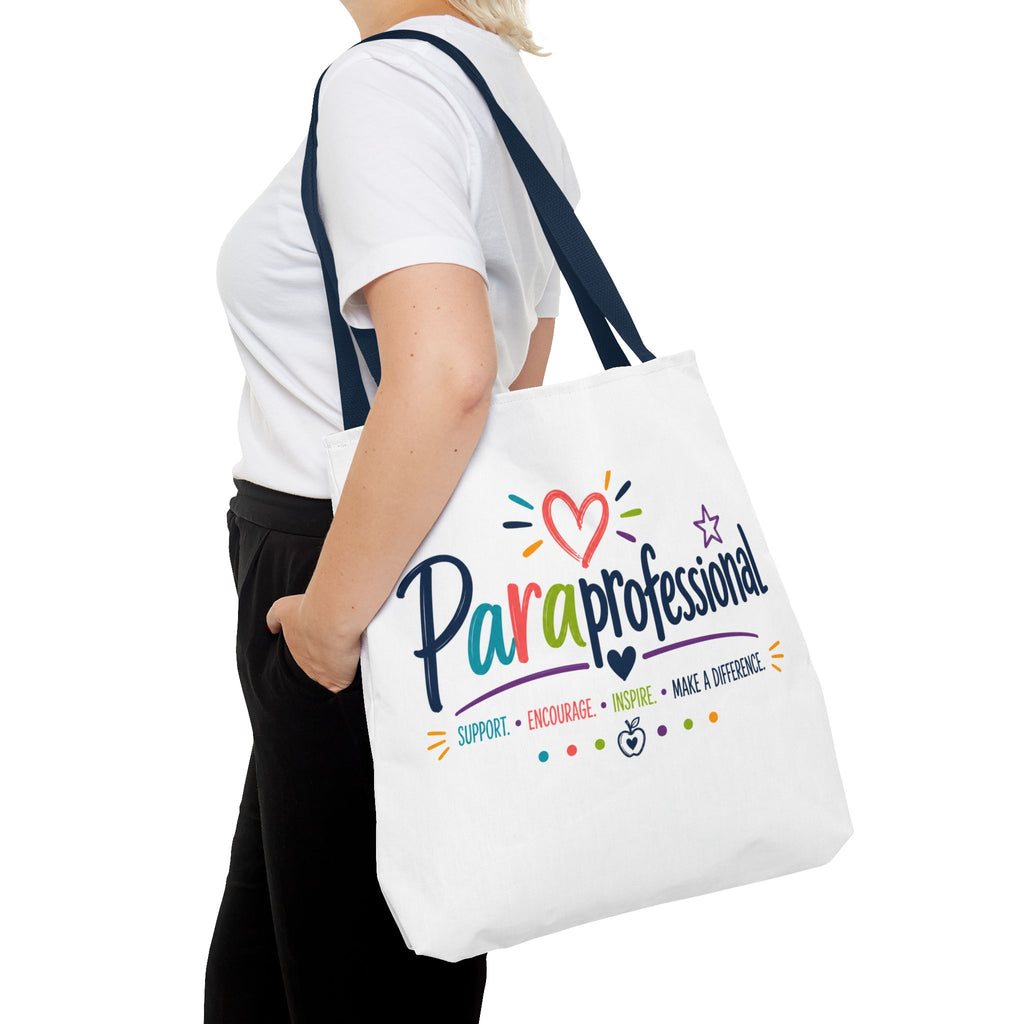 Paraprofessional Heart Logo Tote Bag | School Staff Appreciation