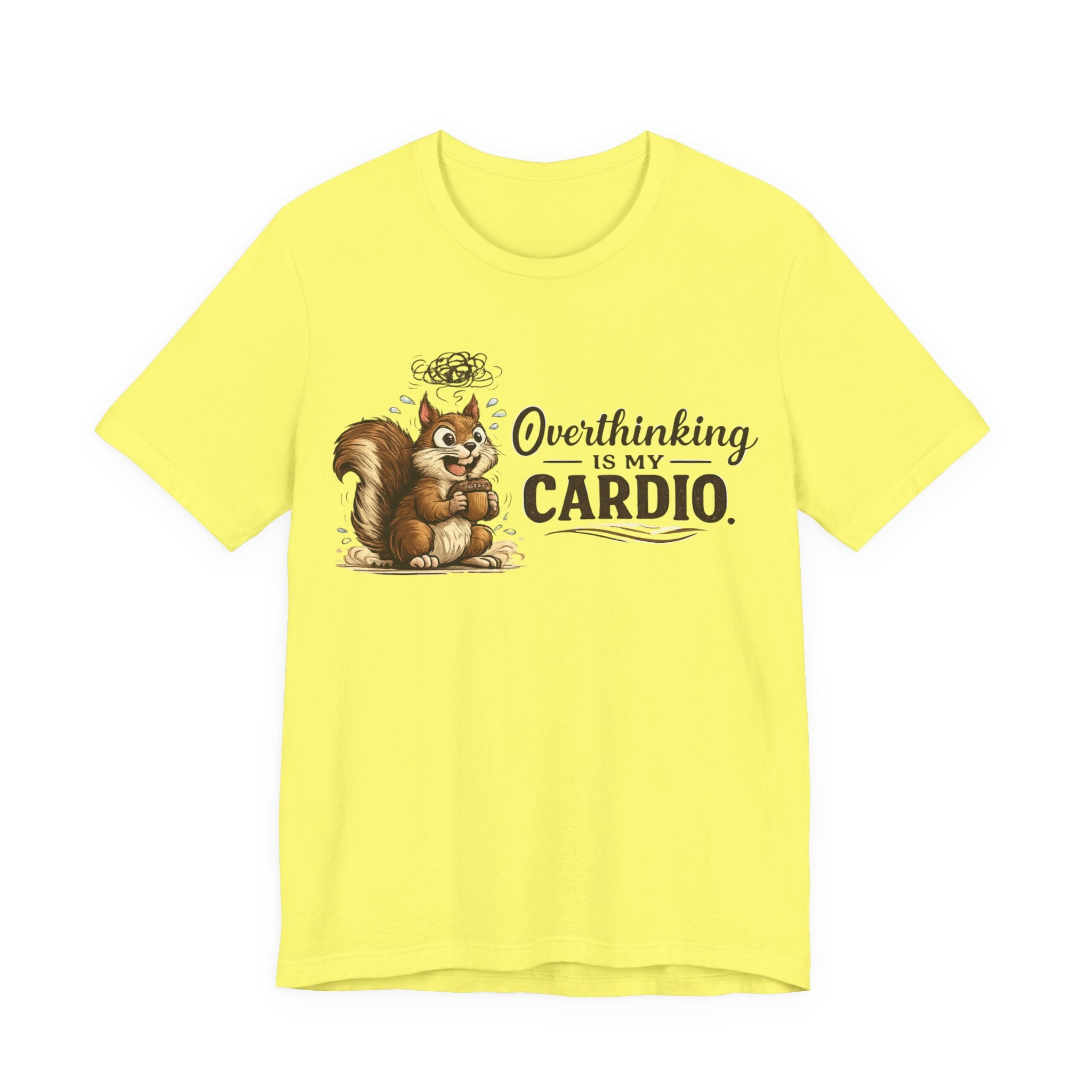 Overthinking Is My Cardio Shirt Funny Anxiety T Shirt ADHD Overthinking Tee Squirrel Graphic Mental Health Gift Neurodivergent Apparel
