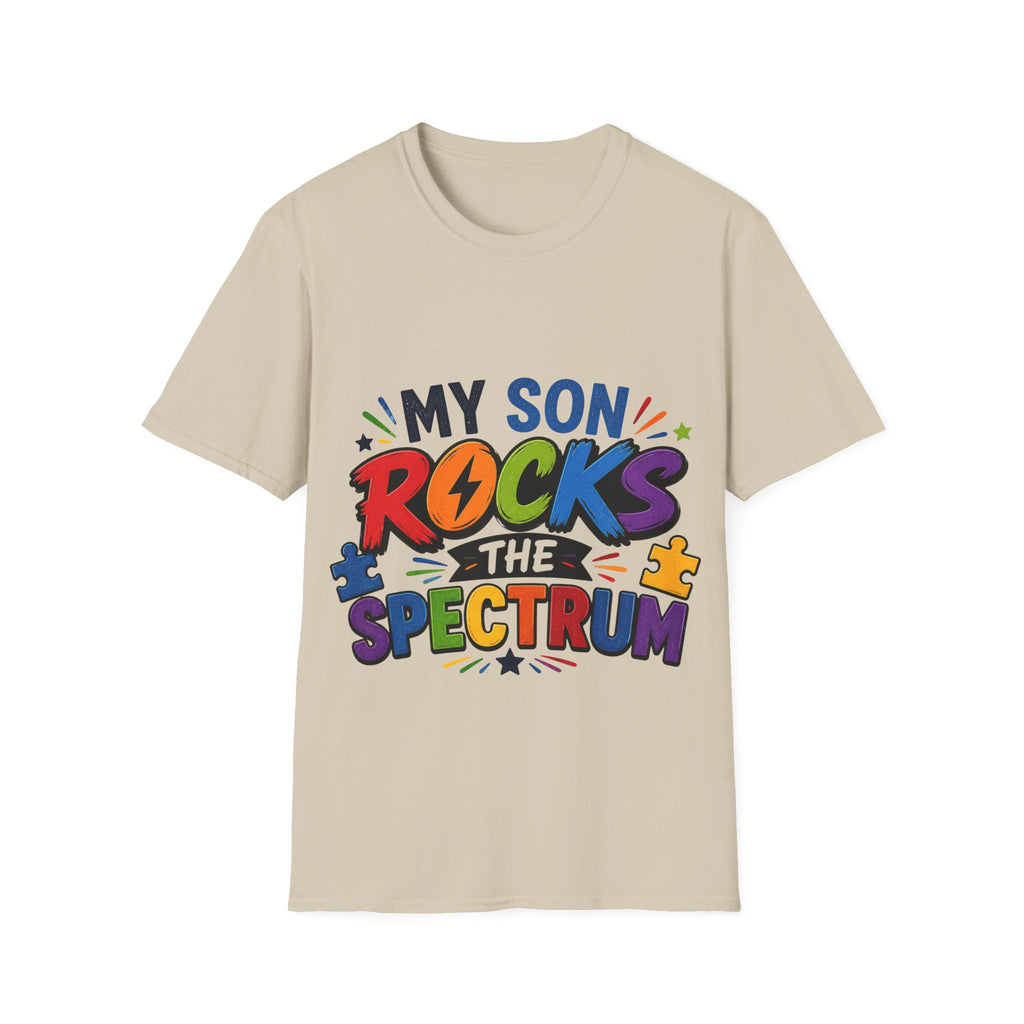 My Son Rocks the Spectrum Shirt, Autism Mom Shirt, Proud Autism Parent Tee, Autism Acceptance T-Shirt, Special Needs Mom Apparel
