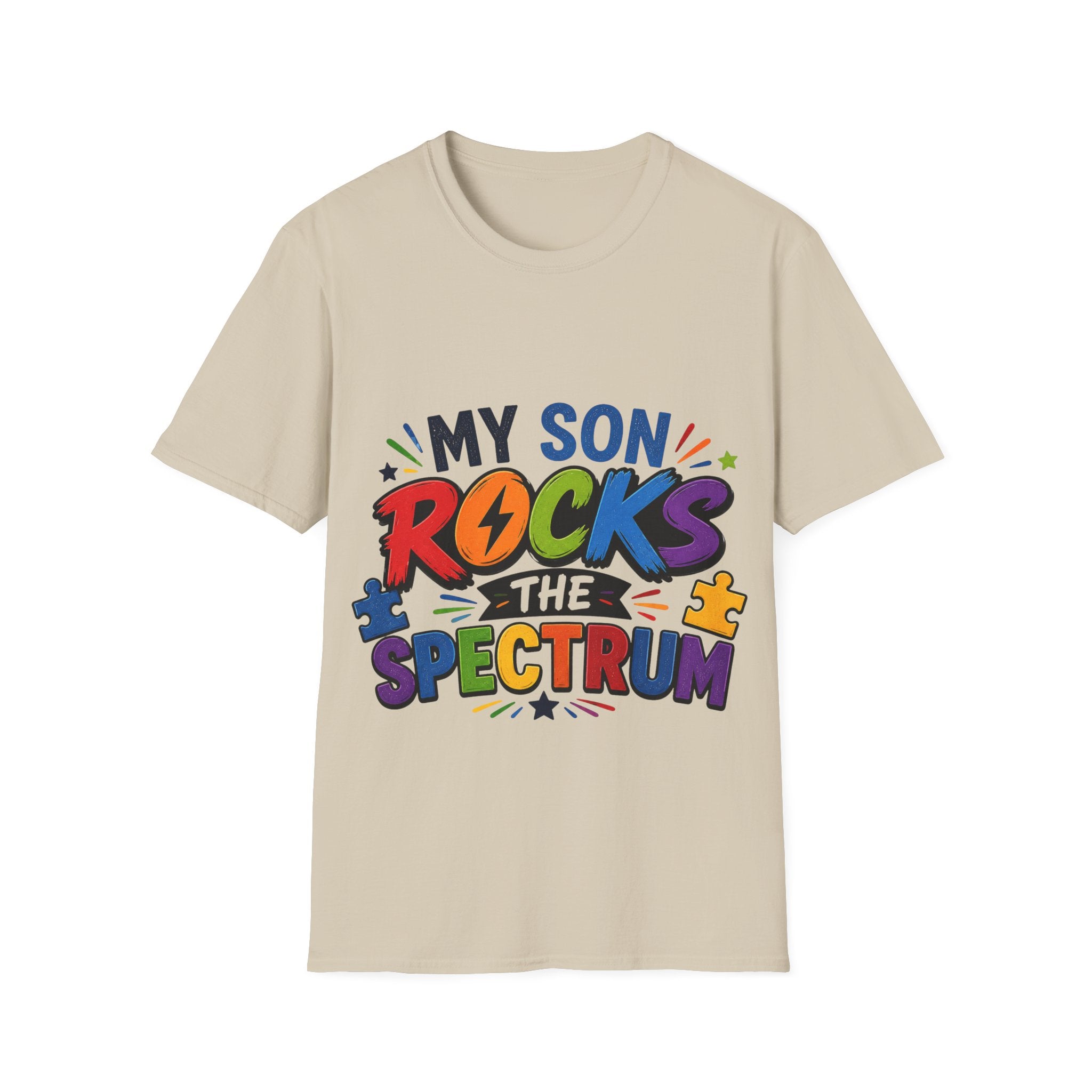 My Son Rocks the Spectrum Shirt, Autism Mom Shirt, Proud Autism Parent Tee, Autism Acceptance T-Shirt, Special Needs Mom Apparel