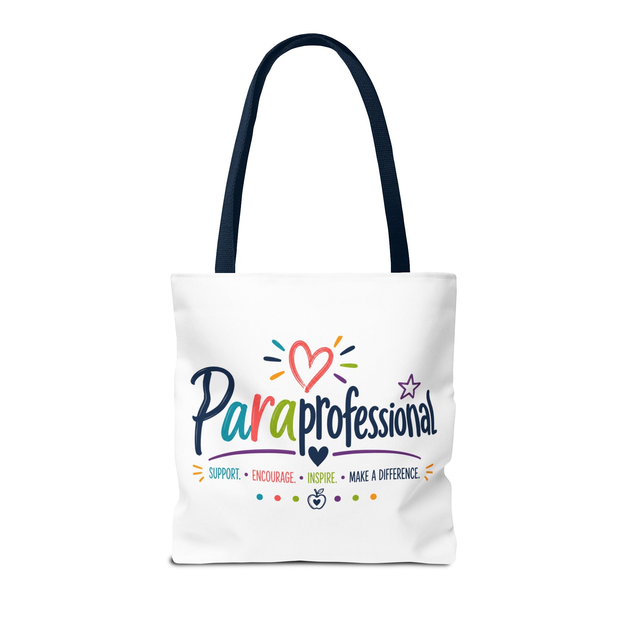 Paraprofessional Heart Logo Tote Bag | School Staff Appreciation