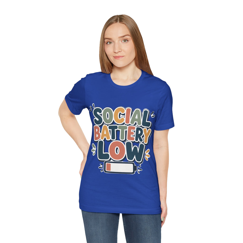 Social Battery Low T-Shirt — Funny Introvert Tee