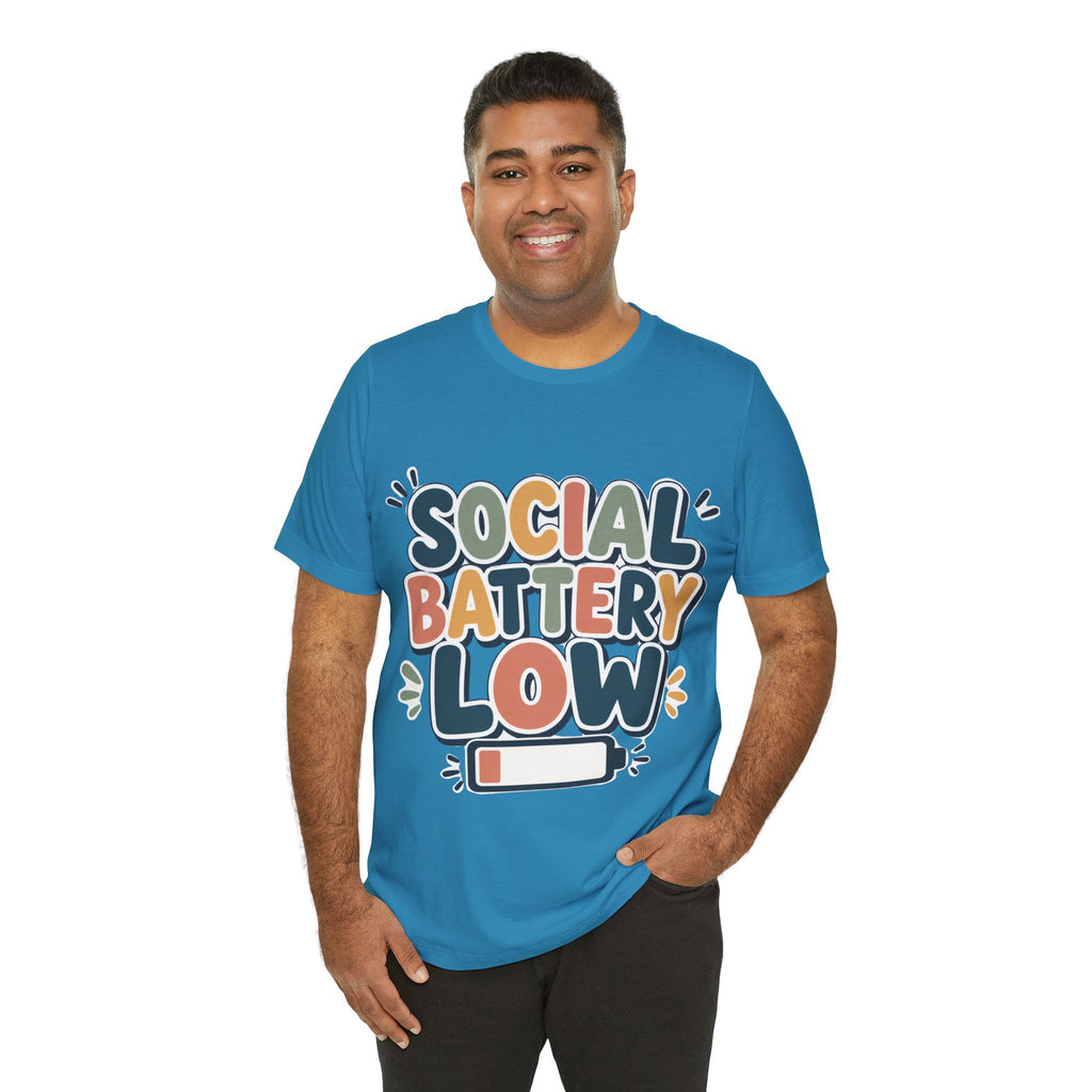 Social Battery Low T-Shirt — Funny Introvert Tee