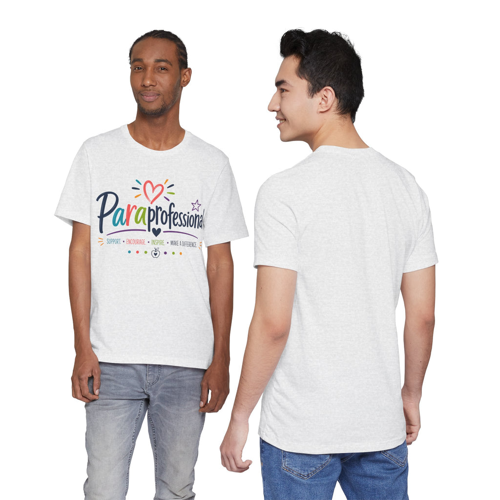 ParaProfessional T‑Shirt — Colorful Heart Design, Support Encourage Inspire Tee