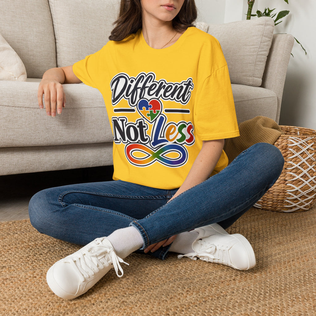 Different Not Less T-Shirt | Autism Awareness Puzzle Heart & Infinity Shirt