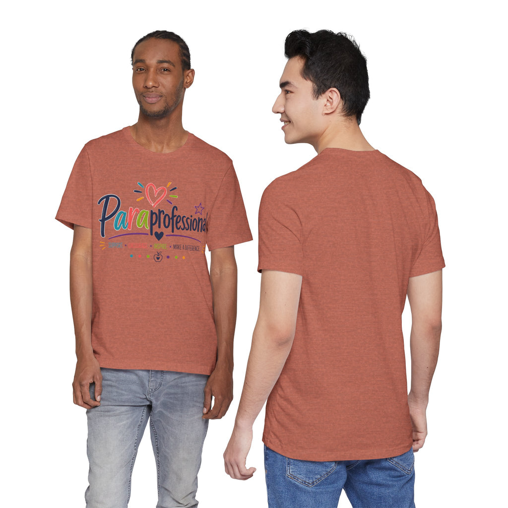 ParaProfessional T‑Shirt — Colorful Heart Design, Support Encourage Inspire Tee