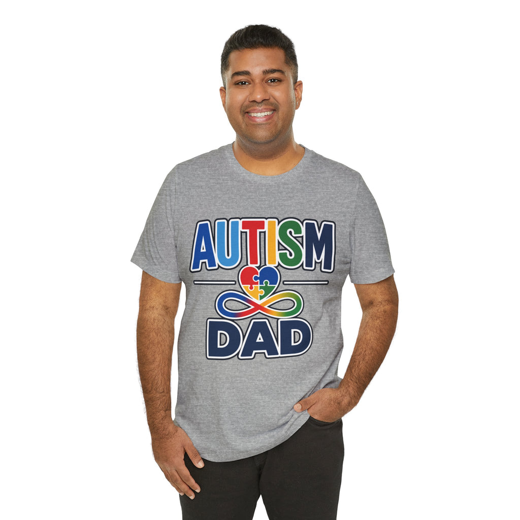 Autism Dad Heart Puzzle Infinity Shirt, Autism Awareness T-Shirt, Autism Acceptance Dad Gift, Neurodiversity Family Apparel