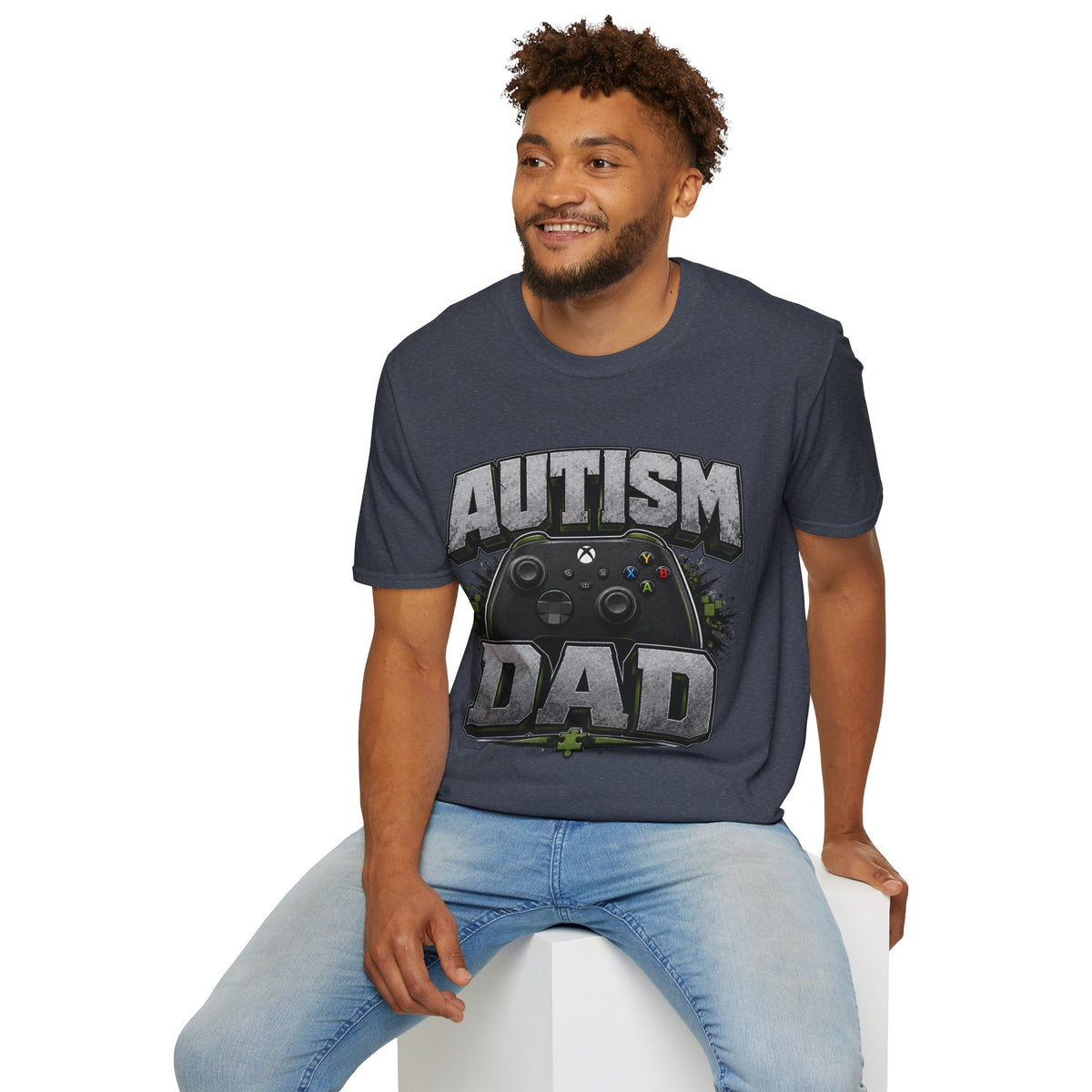 Autism Dad T-Shirt | Video Game Controller Awareness Tee
