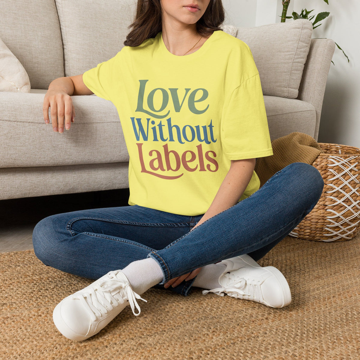 Love Without Labels T-Shirt, Inclusive Typography Tee, Autism Acceptance Shirt, Disability Inclusion Gift, Special Education Teacher Tee