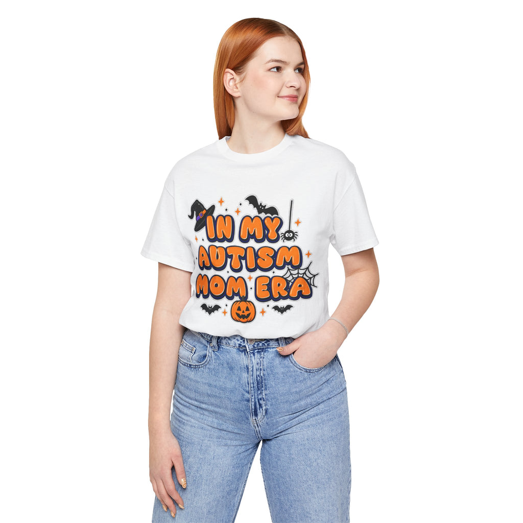 In My Autism Mom Era Tee | Halloween Pumpkin Witch Bat Spiderweb