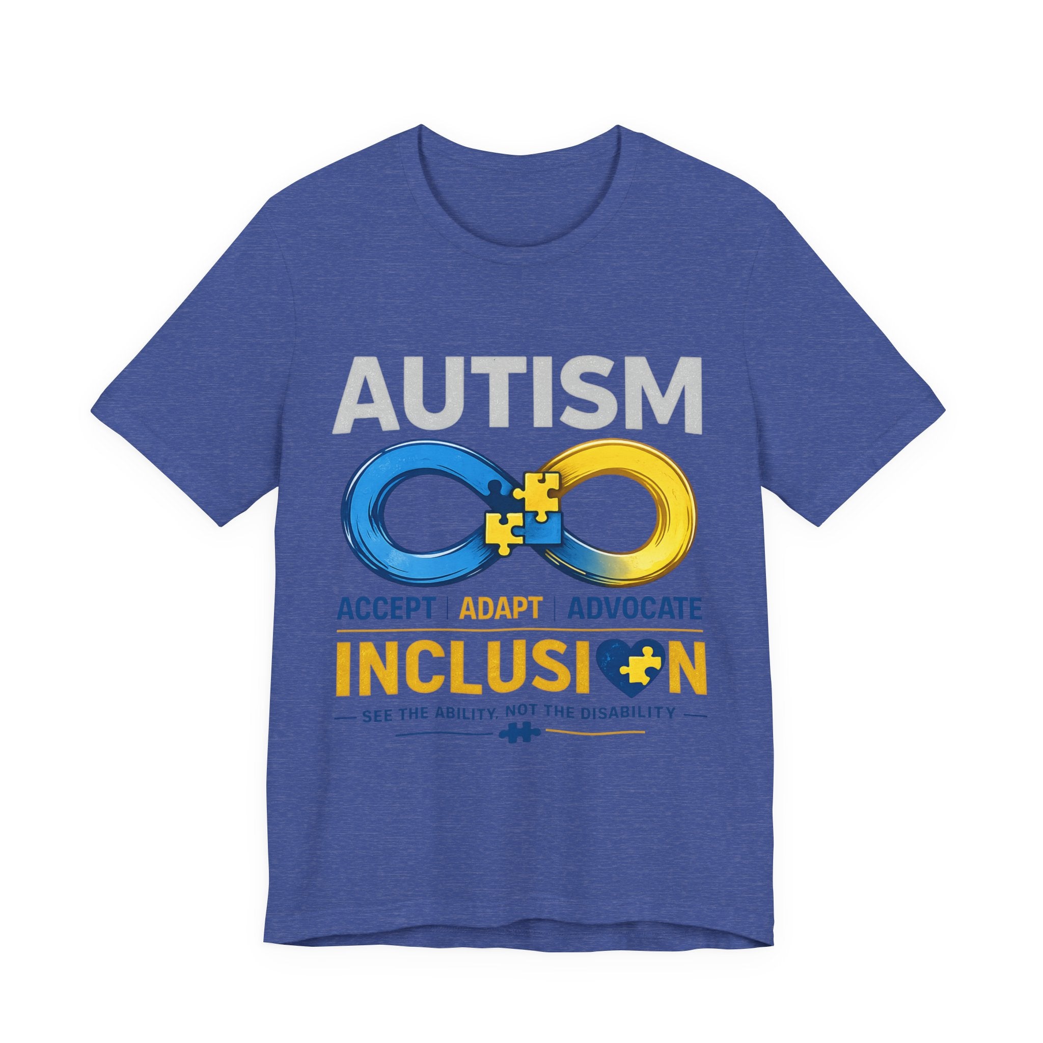 Autism Inclusion Shirt | Infinity Symbol T-Shirt | Accept Adapt Advocate Tee | Neurodiversity Awareness Gift | Kindness & Acceptance Apparel