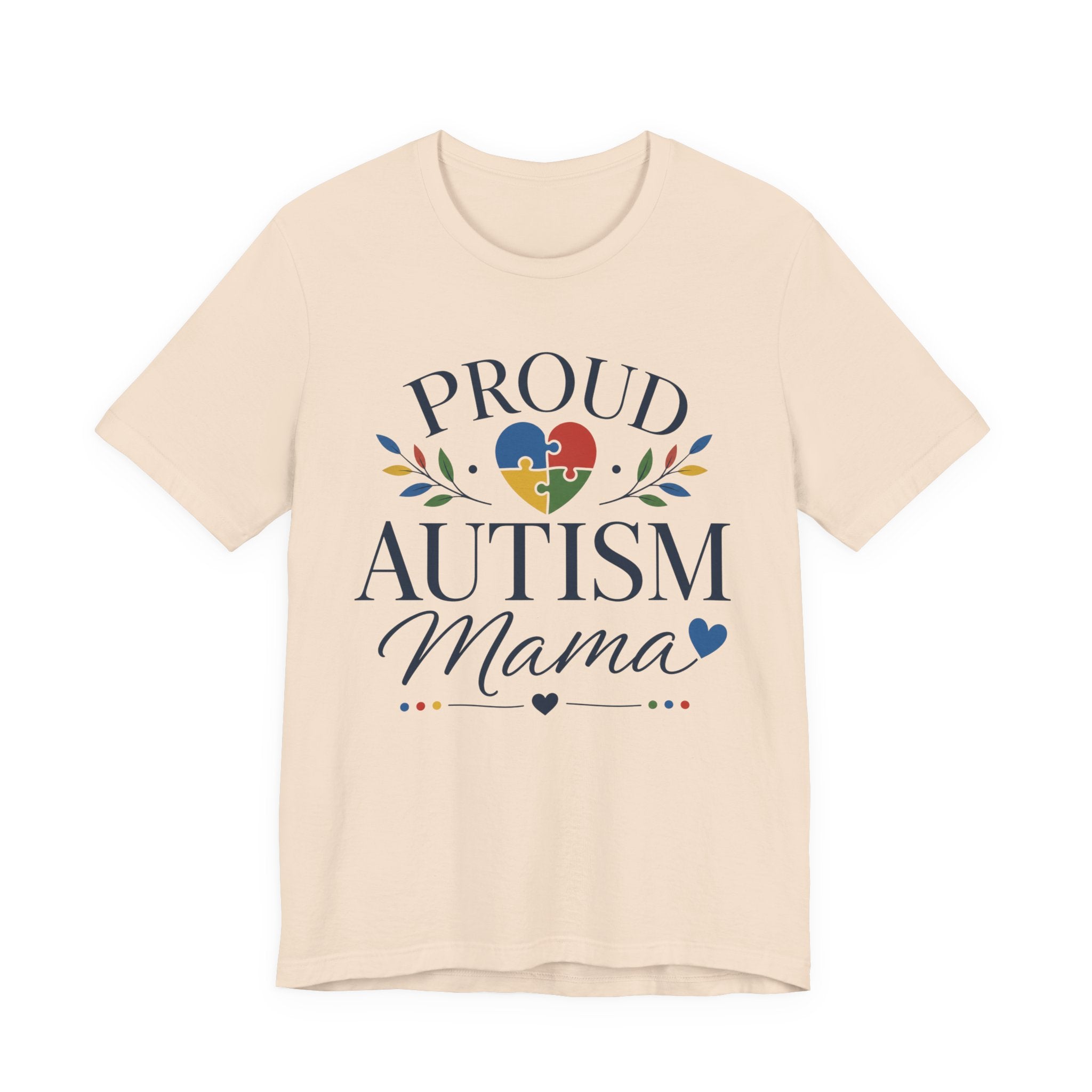 Proud Autism Mama T-Shirt | Puzzle Heart Mom Tee