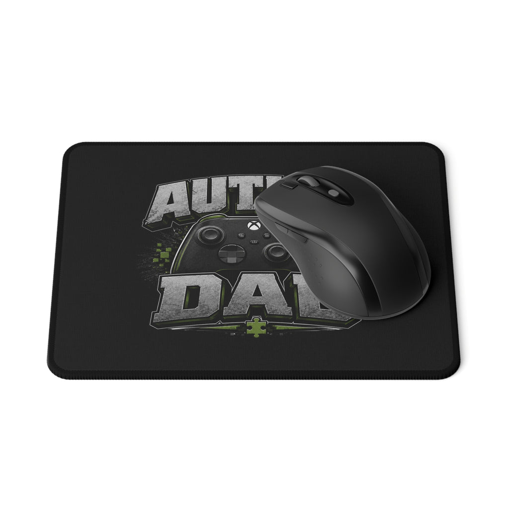 Autism Dad Gaming Mouse Pad | Non-Slip Controller Puzzle Piece Desk Mat | Autism Awareness Gift for Gamers