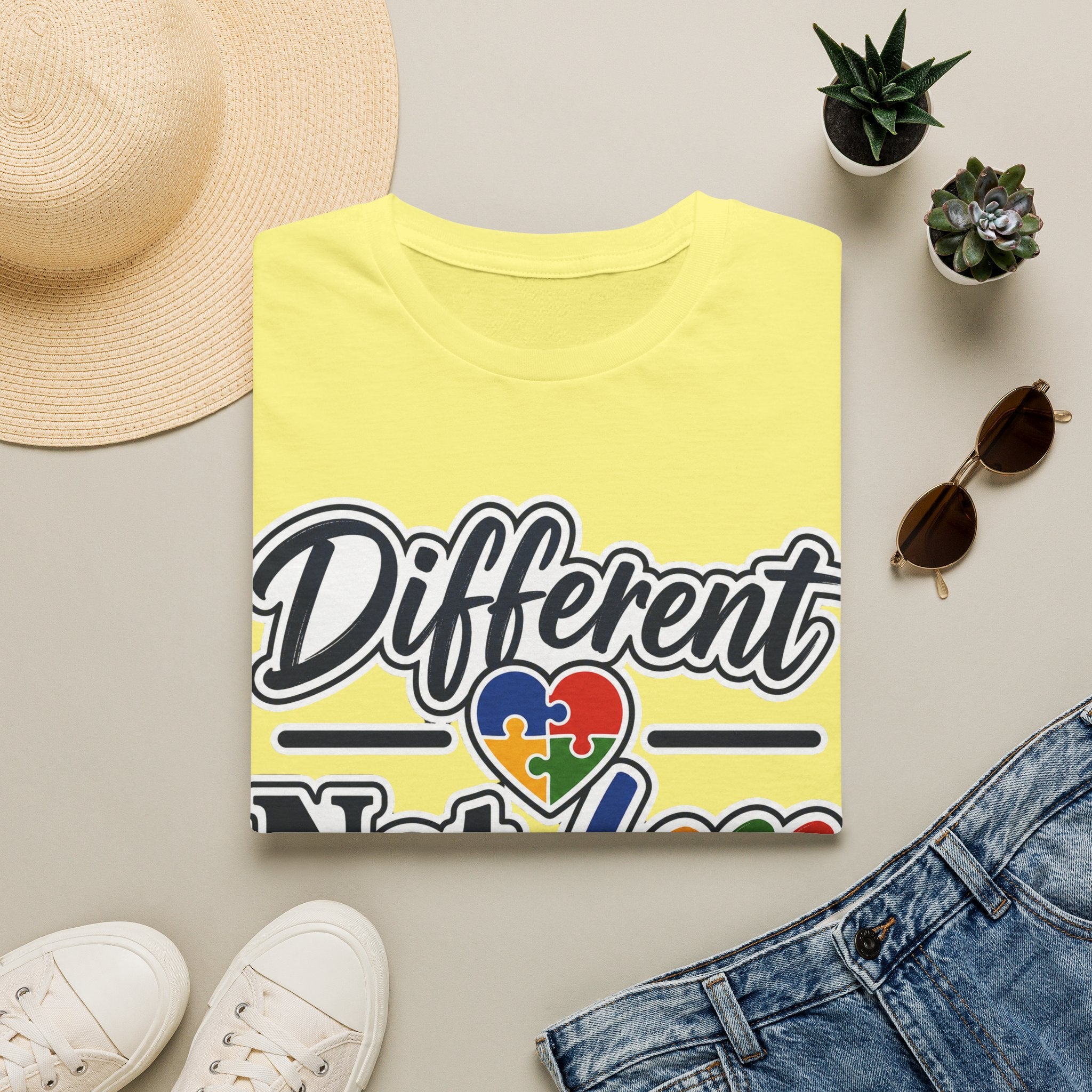 Different Not Less T-Shirt | Autism Awareness Puzzle Heart & Infinity Shirt