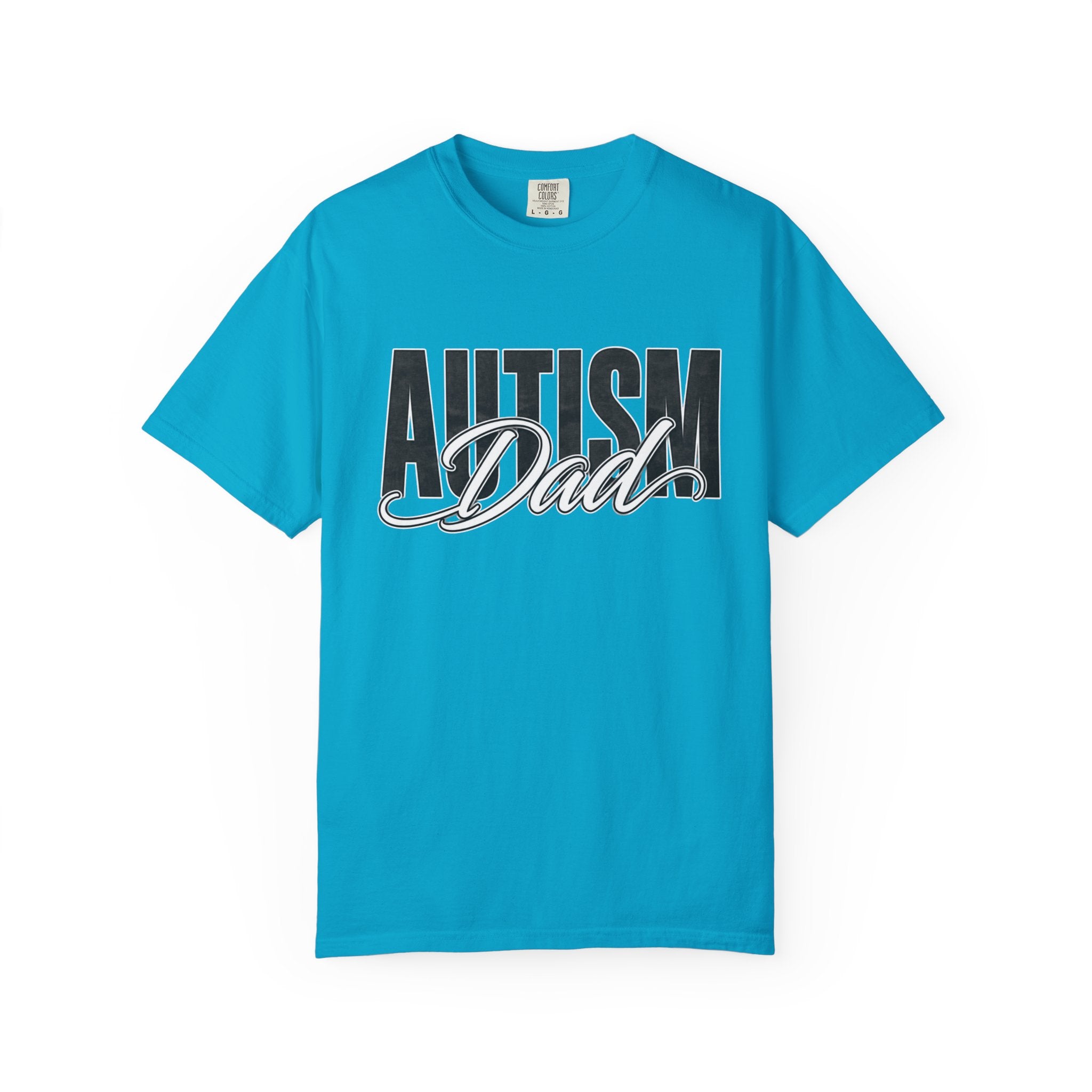 Autism Dad Shirt Autism Dad T Shirt Proud Autism Father Rainbow Block Letter Tee Autism Awareness Autism Acceptance Gift for Dad