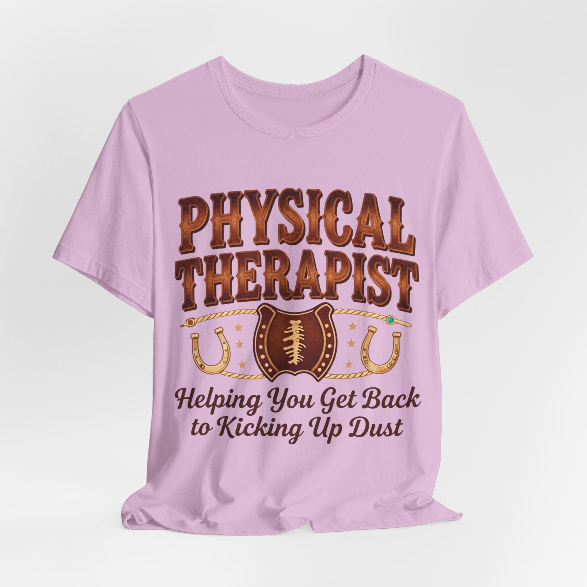 Physical Therapist Football Horseshoes Tee | Helping You Get Back to Kicking Up Dust