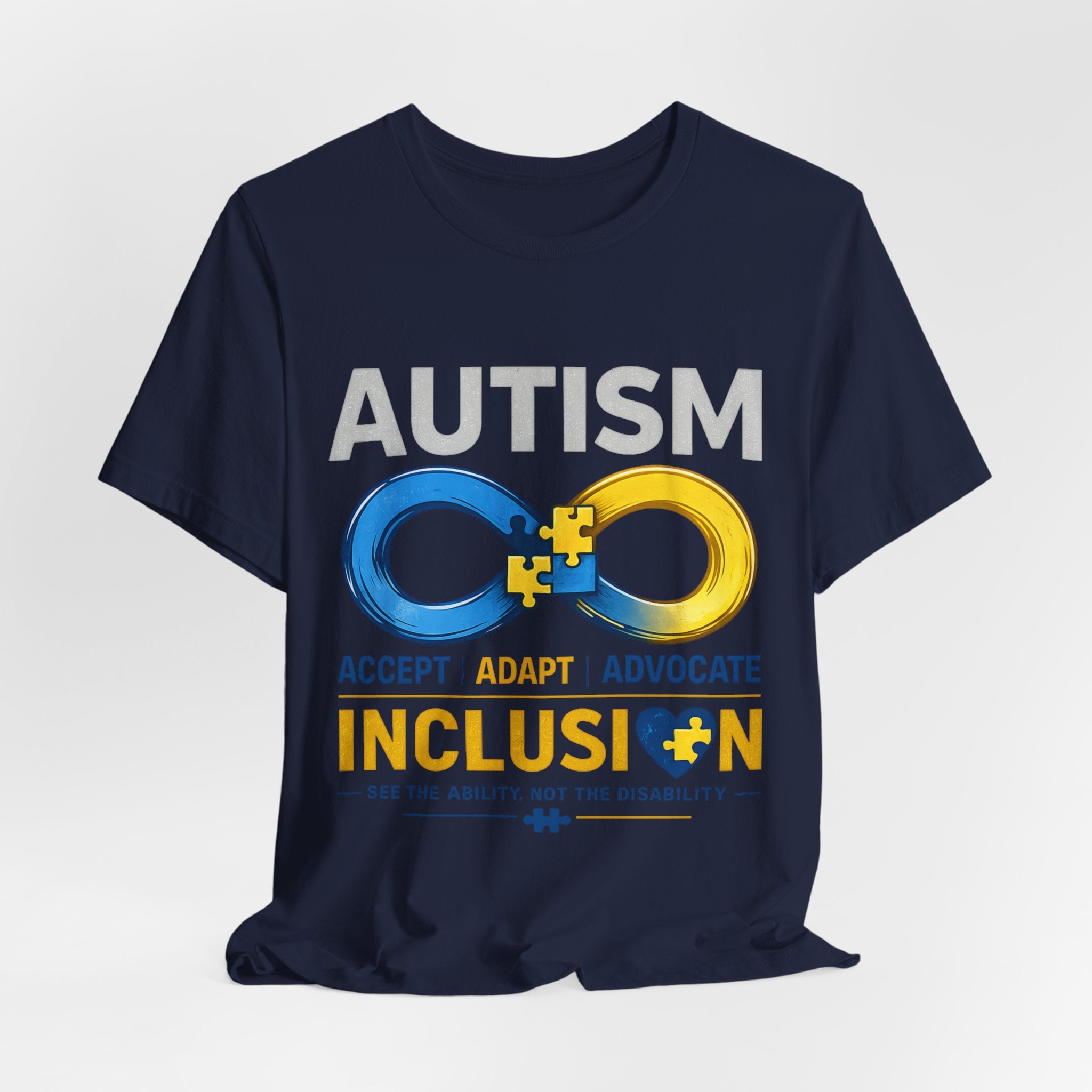 Autism Inclusion Shirt | Infinity Symbol T-Shirt | Accept Adapt Advocate Tee | Neurodiversity Awareness Gift | Kindness & Acceptance Apparel