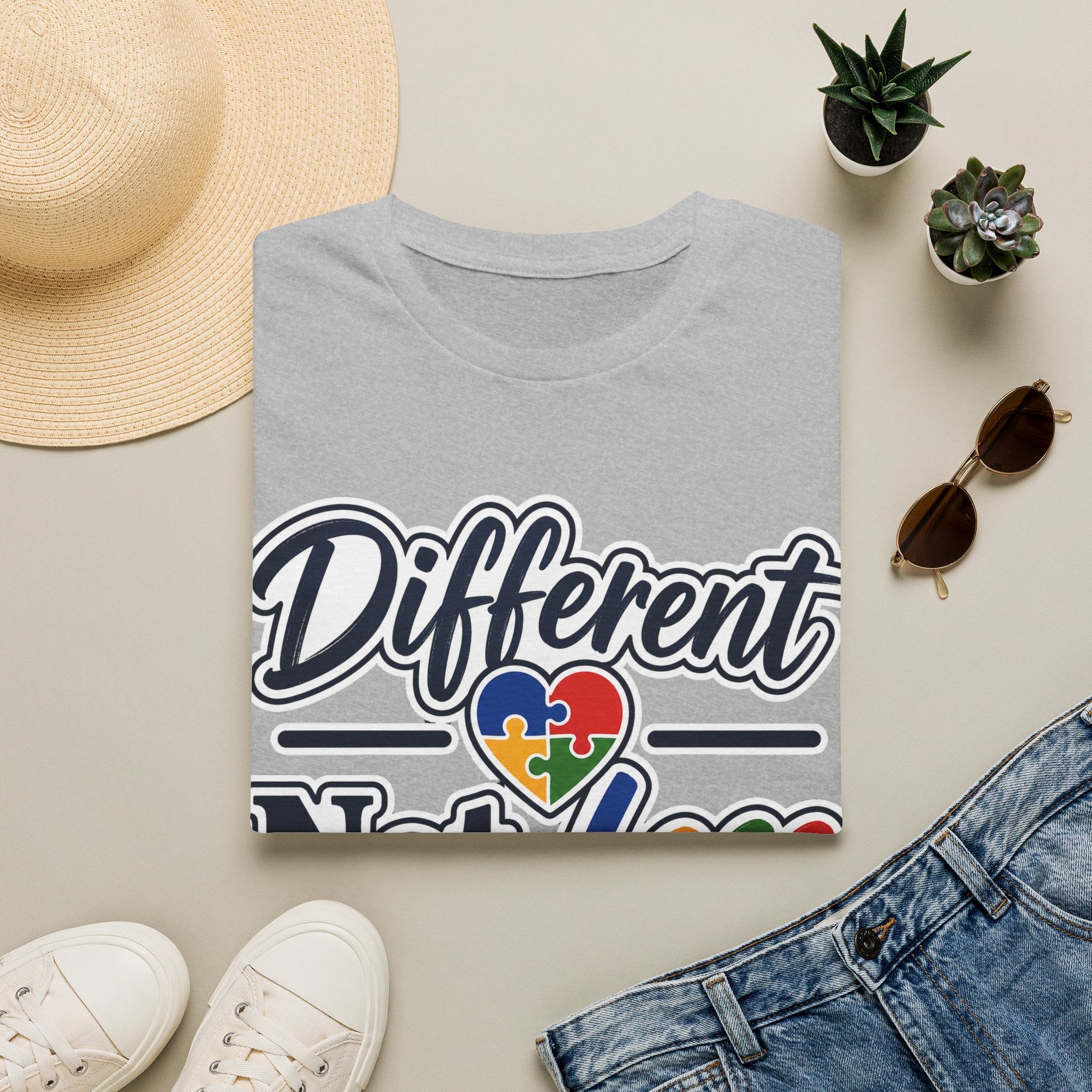 Different Not Less T-Shirt | Autism Awareness Puzzle Heart & Infinity Shirt