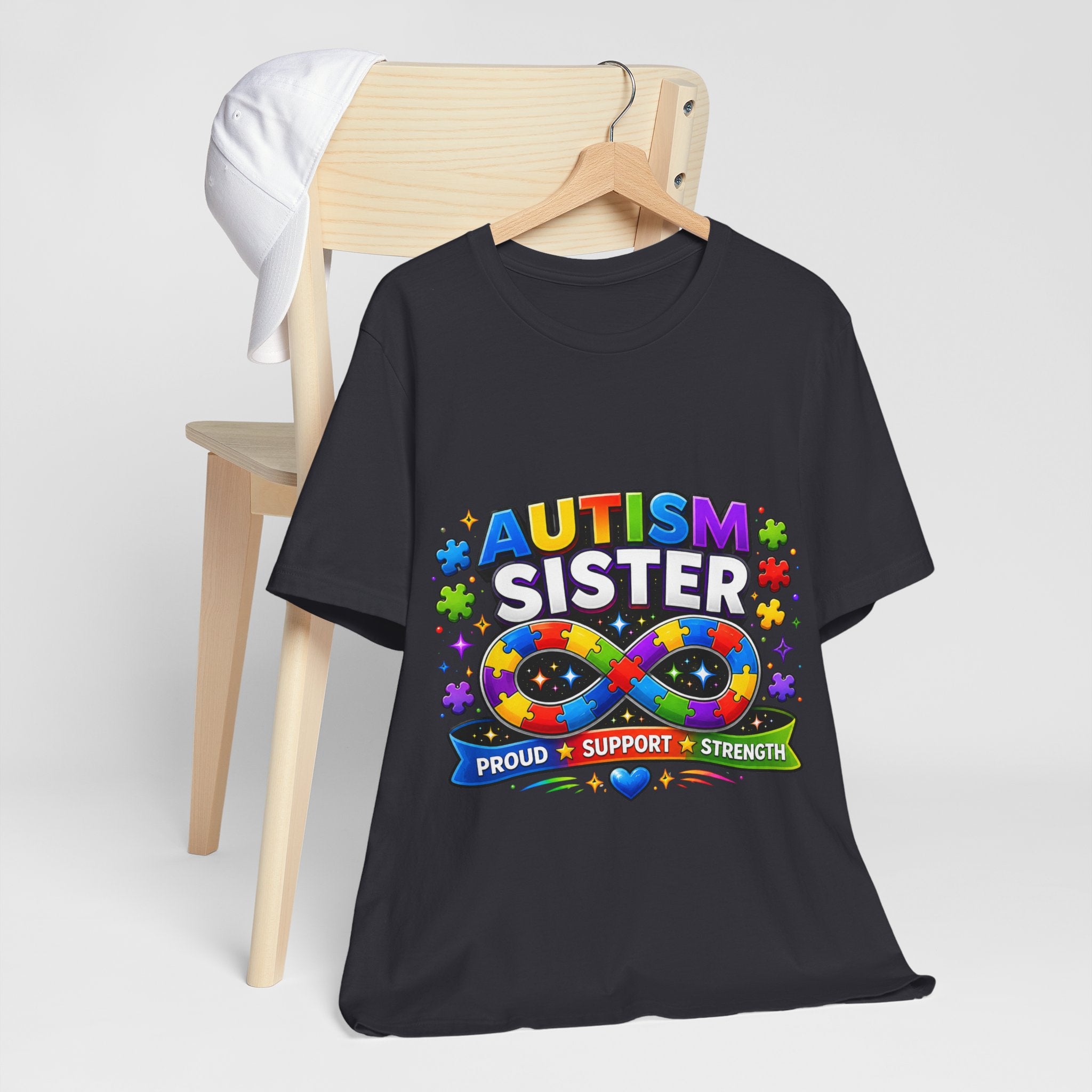 Autism Sister Tee | Puzzle Infinity Support Strength Shirt
