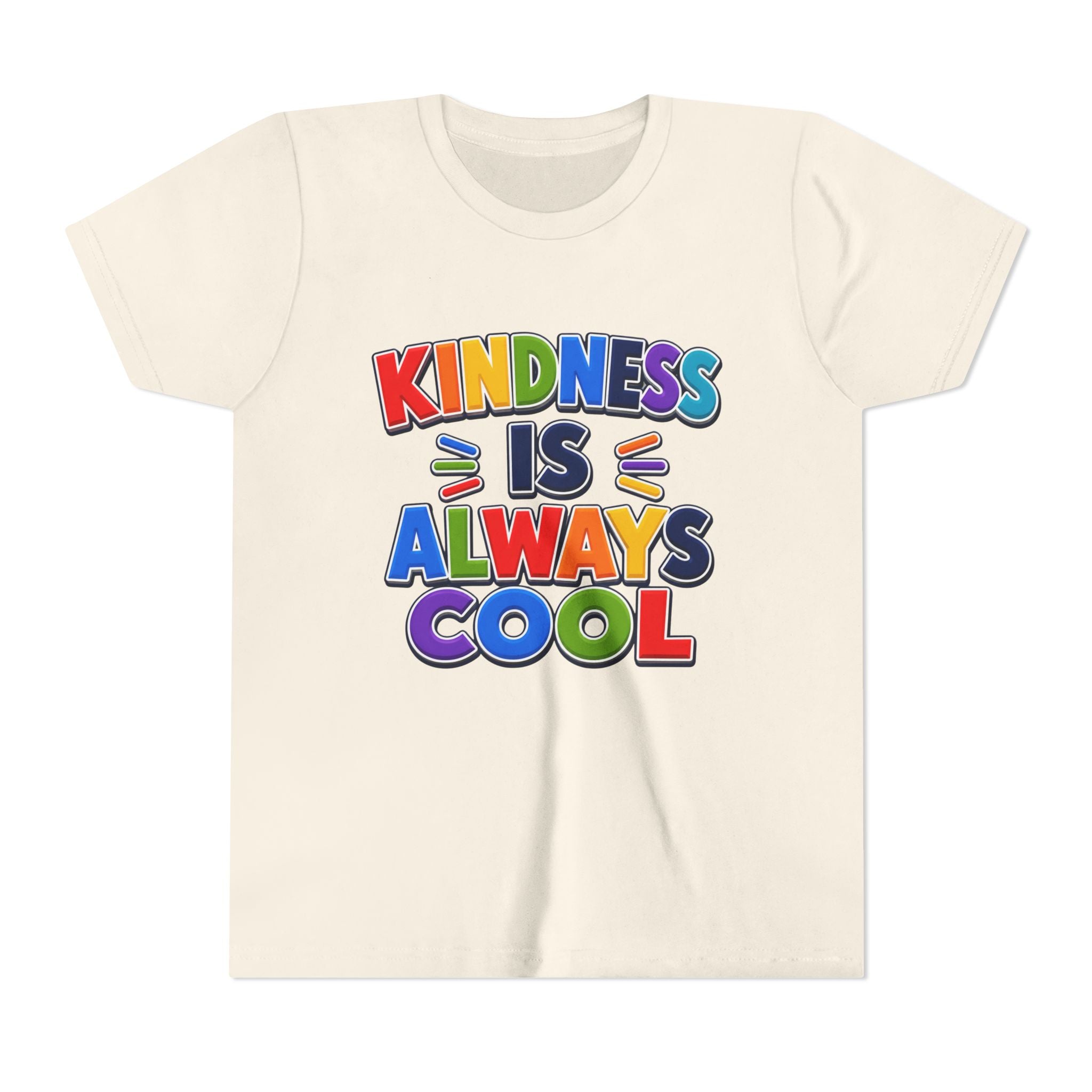 Kindness Is Always Cool Youth Tee | Rainbow Kids Shirt, Positive Message
