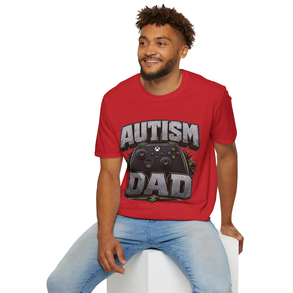 Autism Dad T-Shirt | Video Game Controller Awareness Tee
