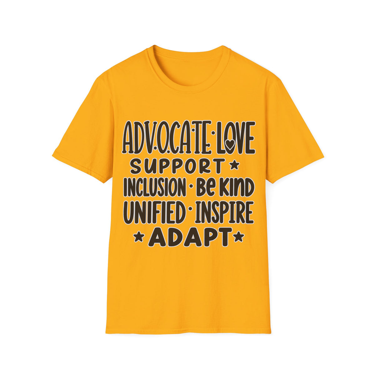 Advocate Support Inclusion Love T-Shirt, Disability Awareness Shirt, Inclusive Typography Tee, Disability Advocate Gift