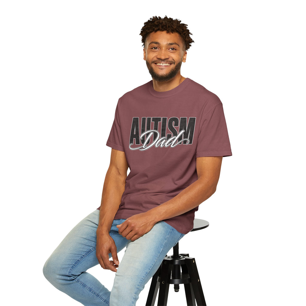 Autism Dad Shirt Autism Dad T Shirt Proud Autism Father Rainbow Block Letter Tee Autism Awareness Autism Acceptance Gift for Dad