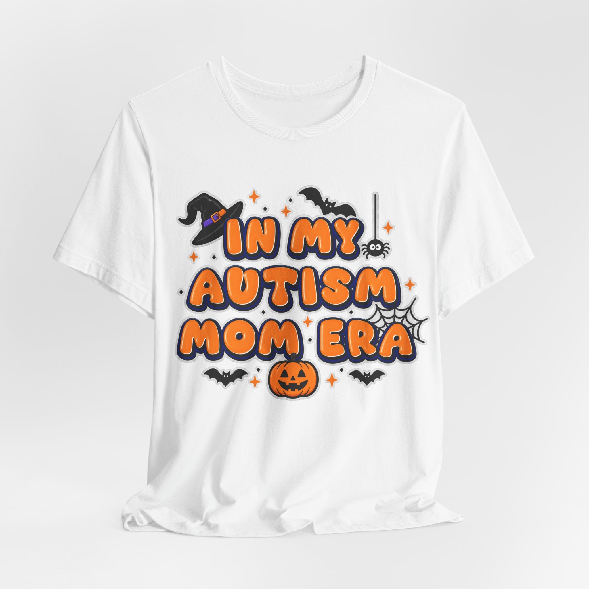 In My Autism Mom Era Tee | Halloween Pumpkin Witch Bat Spiderweb