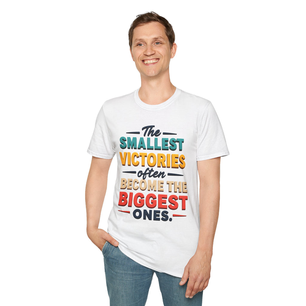 The Smallest Victories Quote T-Shirt | Inspirational Typography Tee