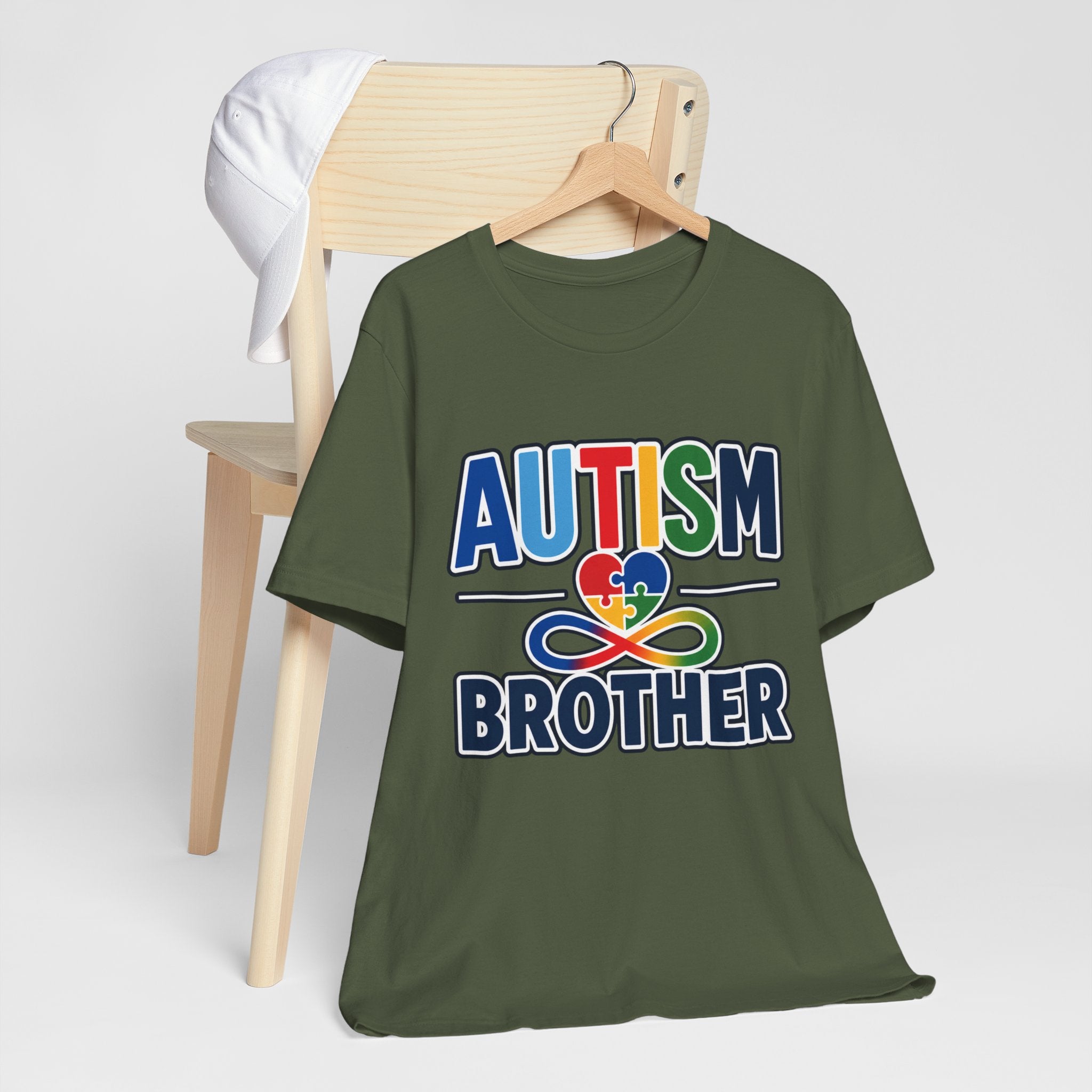Autism Brother Shirt | Puzzle Heart Infinity T-Shirt | Proud Autism Sibling Tee | Autism Awareness & Acceptance Gift for Brother