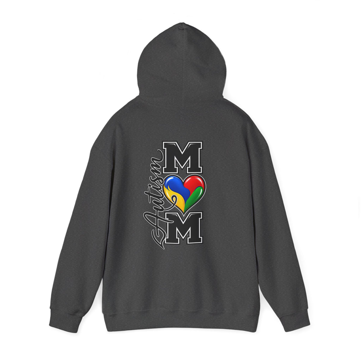 Autism Heart M Varsity Hoodie, Autism Awareness Sweatshirt, Autism Mom Gift Crewneck, Autism Acceptance Family Apparel