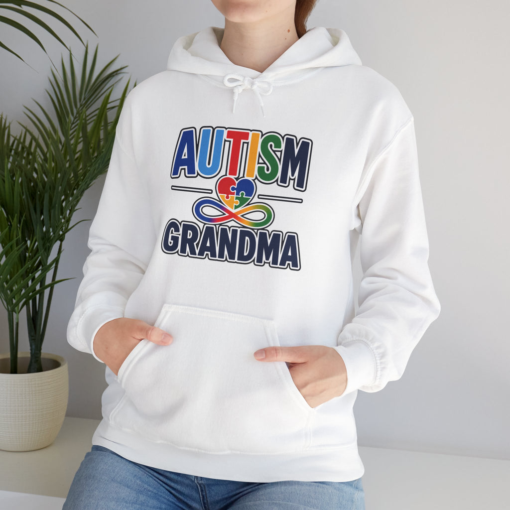 Autism Grandma Hoodie | Puzzle Heart Infinity Sweatshirt | Proud Autism Grandma Gift | Autism Awareness & Acceptance Hoodie