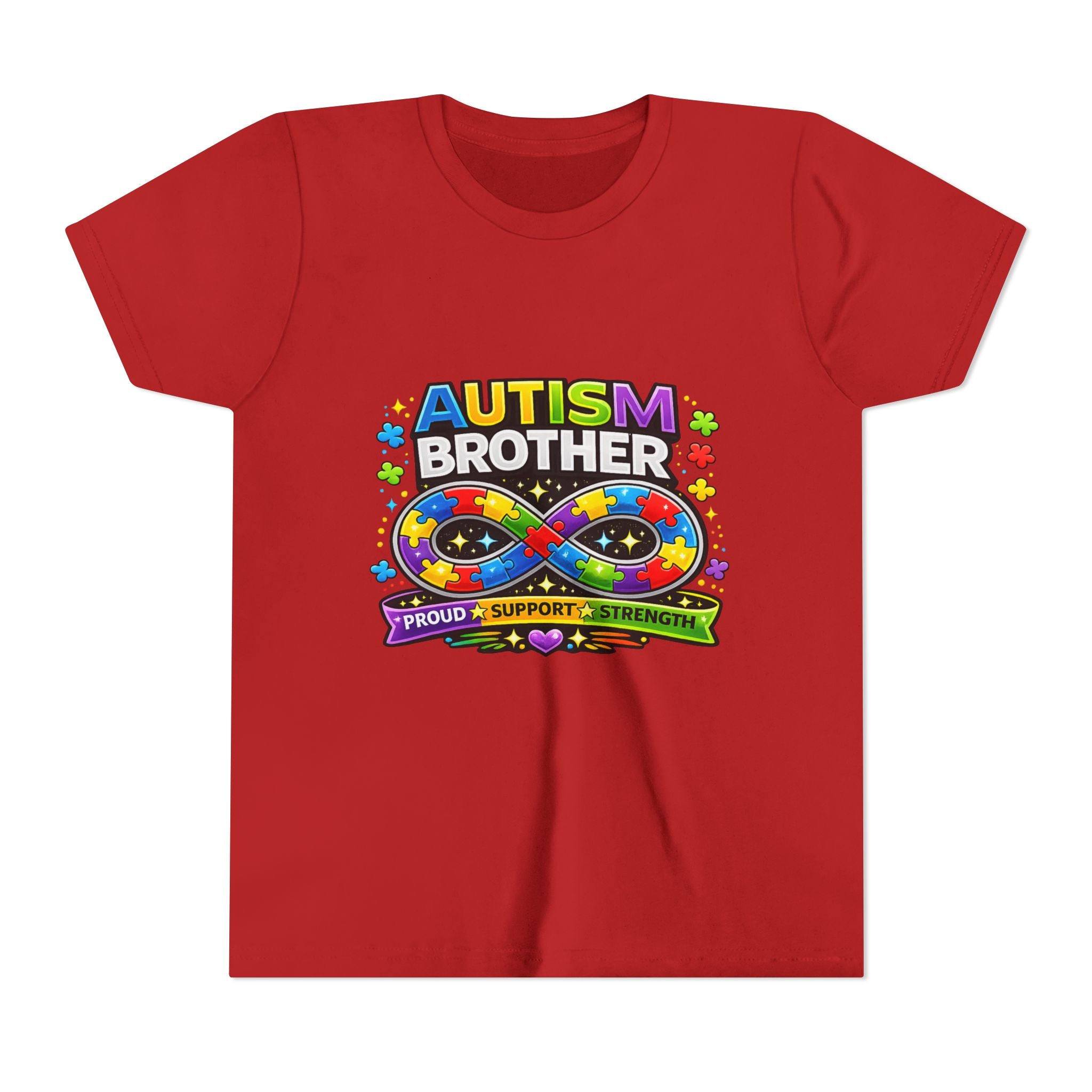 Autism Brother Shirt | Autism Sibling Tee | Infinity Puzzle Shirt | Proud Support Strength | Autism Acceptance Gift for Brother