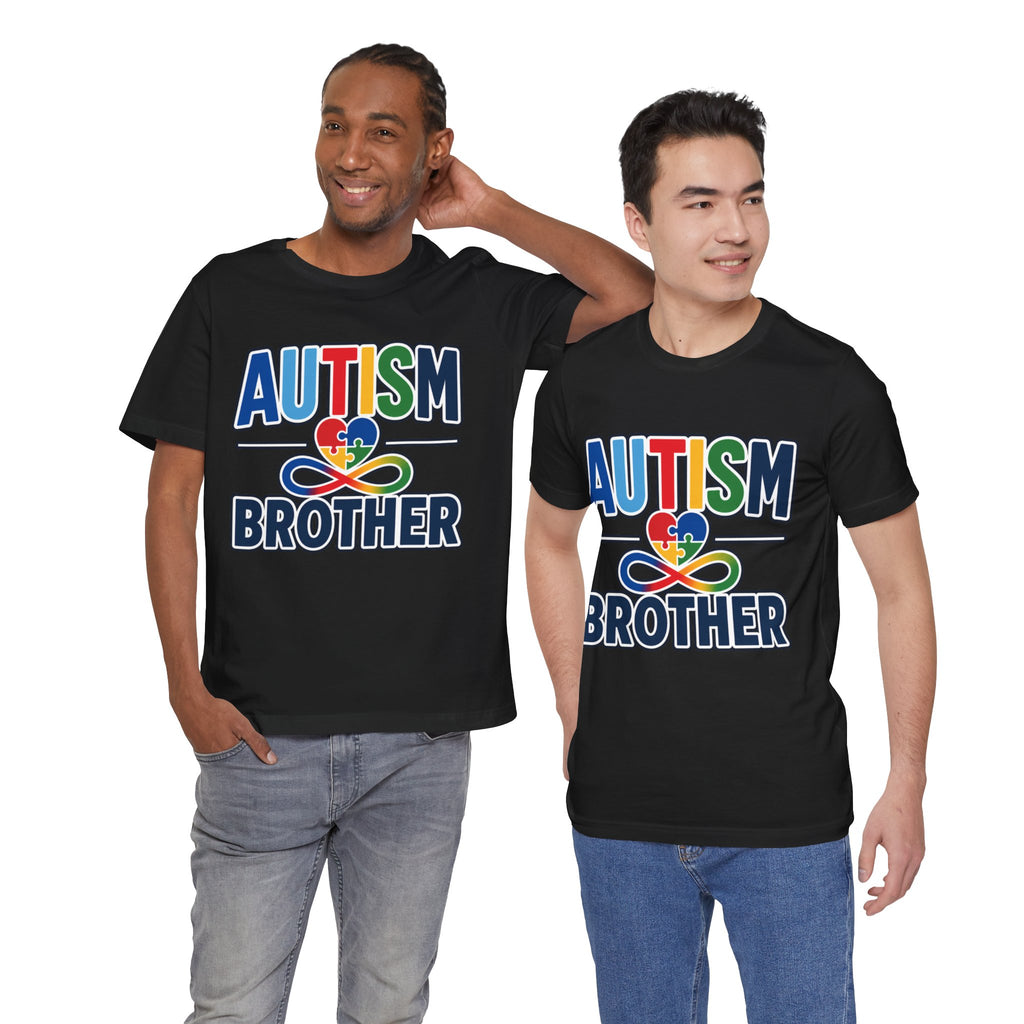 Autism Brother Shirt | Puzzle Heart Infinity T-Shirt | Proud Autism Sibling Tee | Autism Awareness & Acceptance Gift for Brother