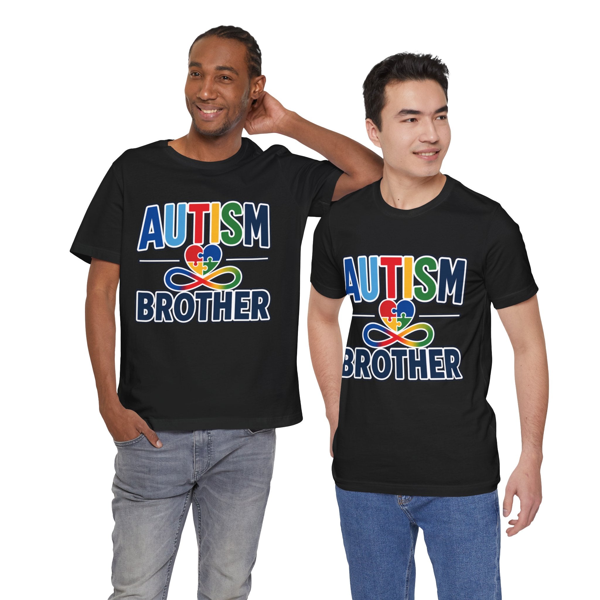 Autism Brother Shirt | Puzzle Heart Infinity T-Shirt | Proud Autism Sibling Tee | Autism Awareness & Acceptance Gift for Brother