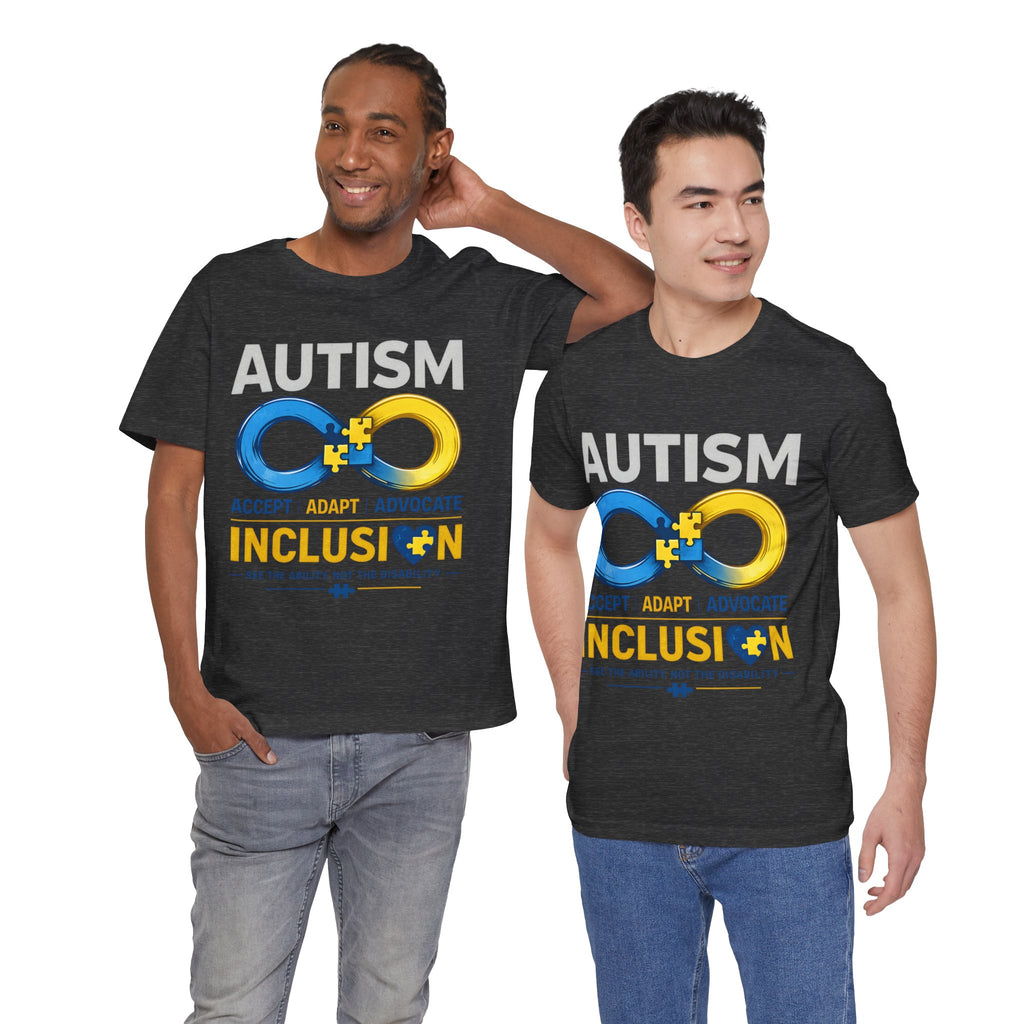 Autism Inclusion Infinity Symbol Tee | Inclusion, Accept Adapt Advocate