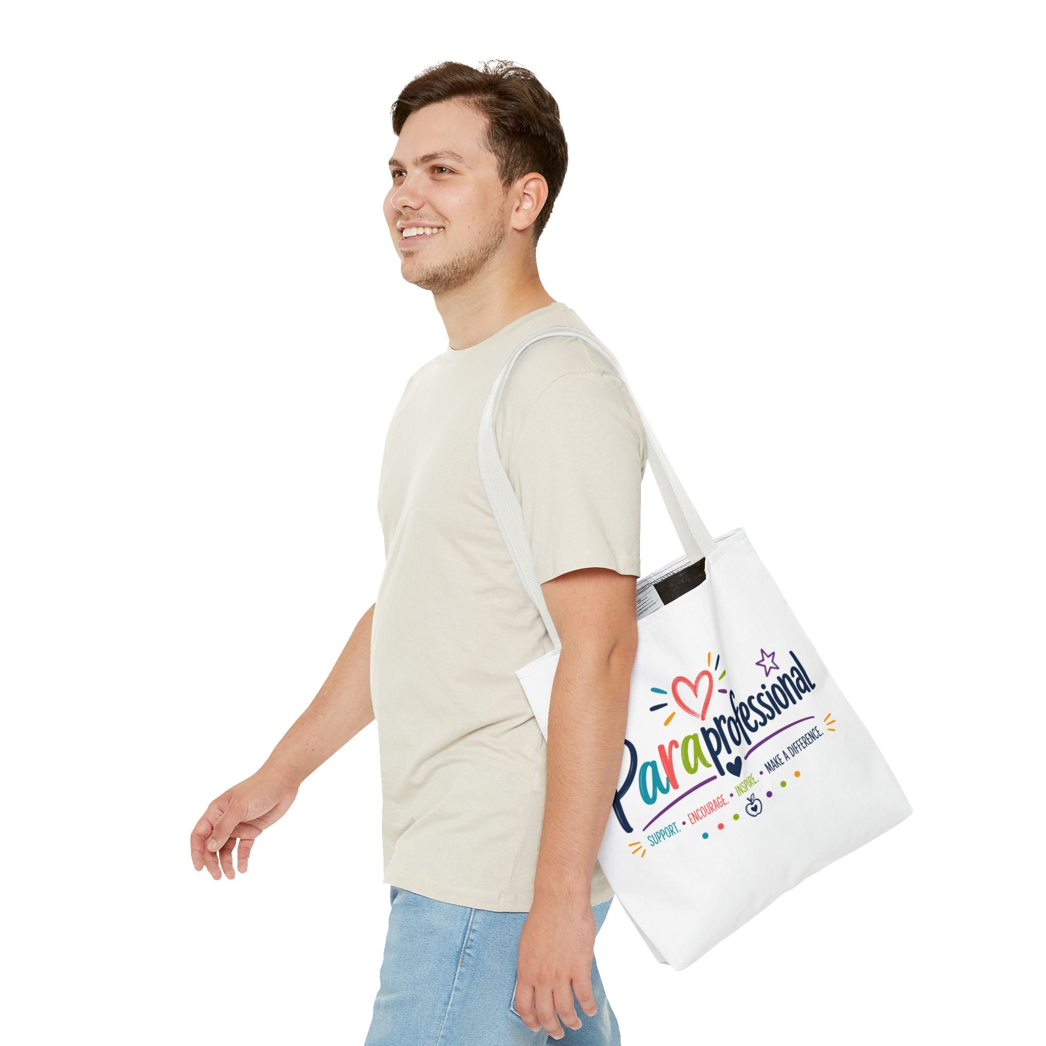 Paraprofessional Heart Logo Tote Bag | School Staff Appreciation