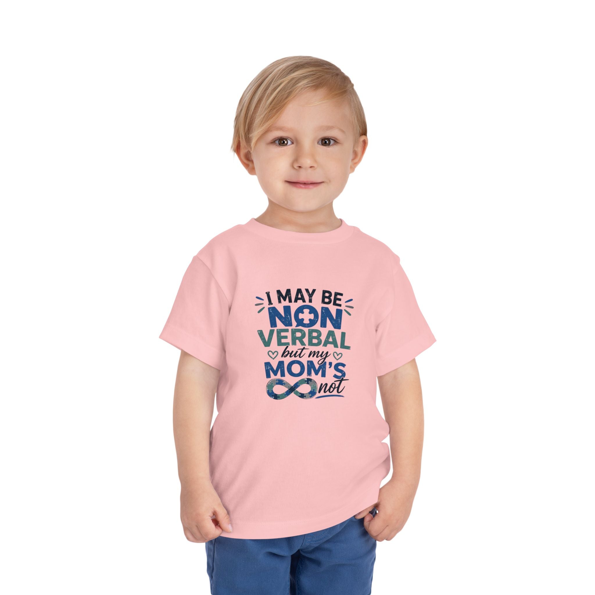 I May Be Nonverbal But My Mom's Not toddler tee | Autism Awareness shirt