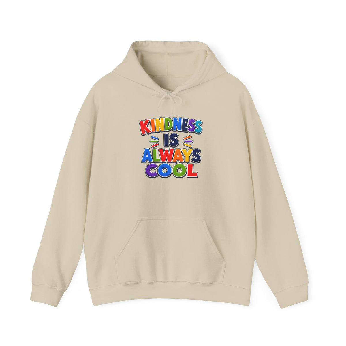 Kindness Is Always Cool hoodie | Rainbow Retro Lettering