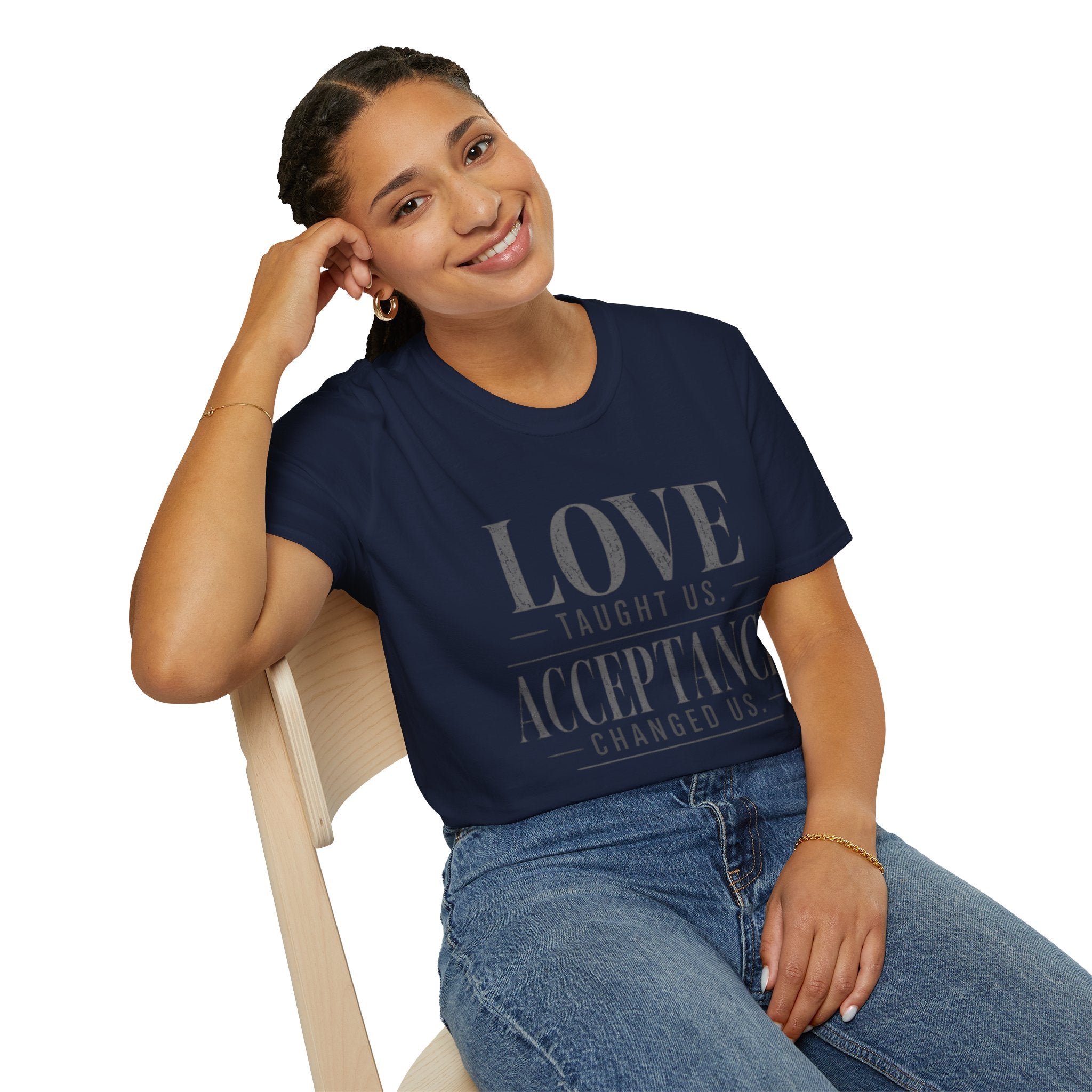 Love Taught Us Acceptance T-Shirt | Inspirational Typography Tee | Special Needs | Inclusion