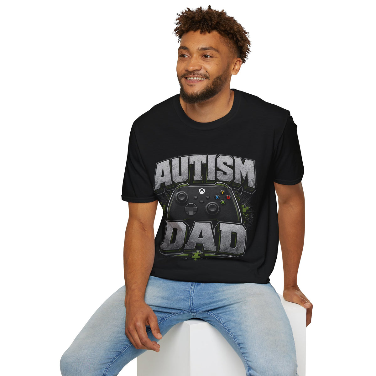 Autism Dad T-Shirt | Video Game Controller Awareness Tee