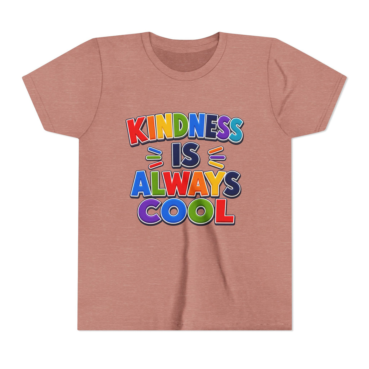 Kindness Is Always Cool Youth Tee | Rainbow Kids Shirt, Positive Message