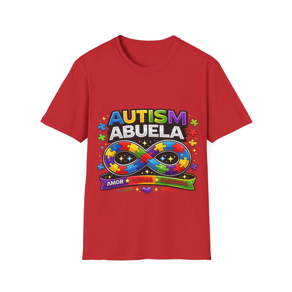 Autism Abuela T-Shirt | Rainbow Puzzle Infinity Design