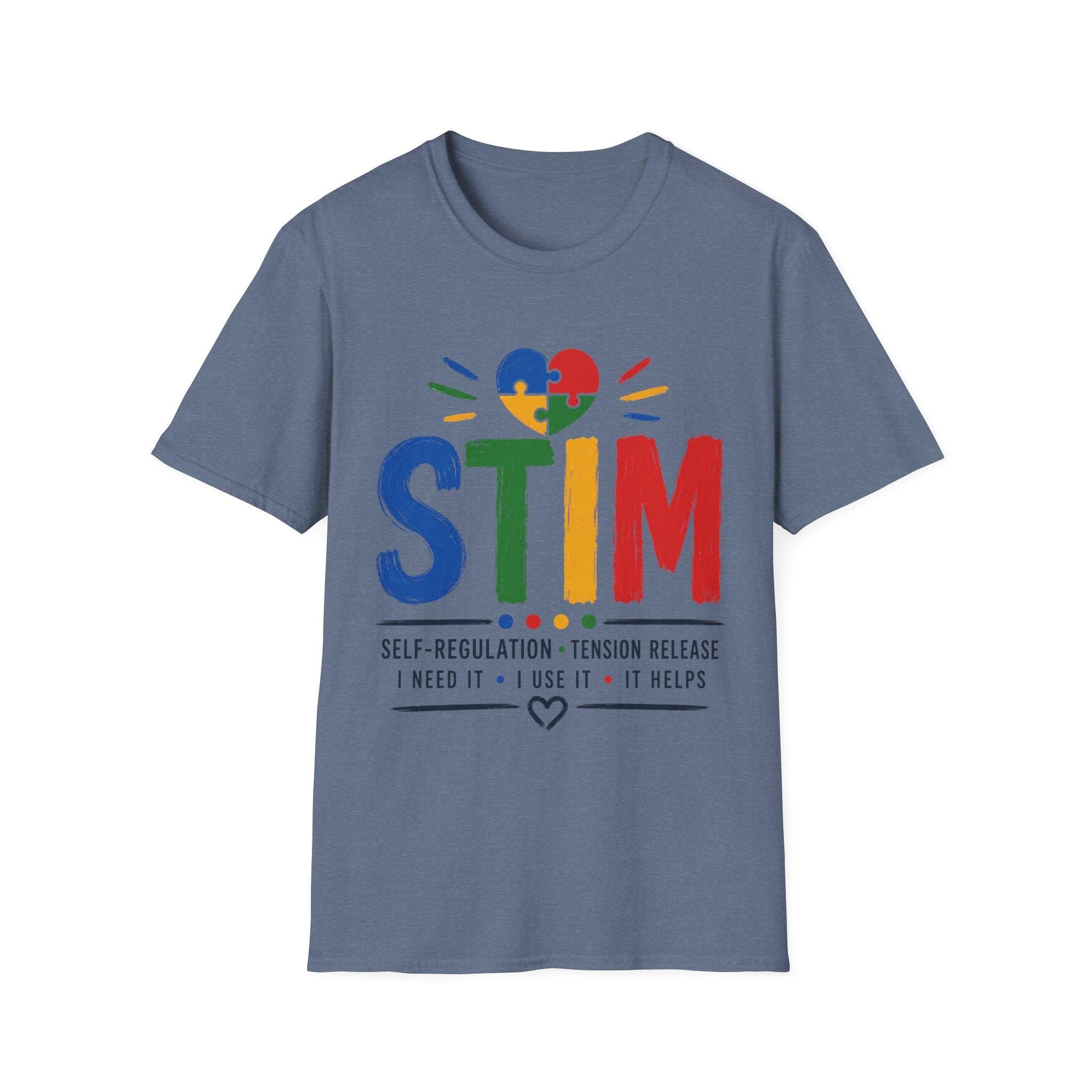 Autism Sensory Shirt | STIM Puzzle Heart Autism Awareness Shirt, Sensory Regulation Support Gift