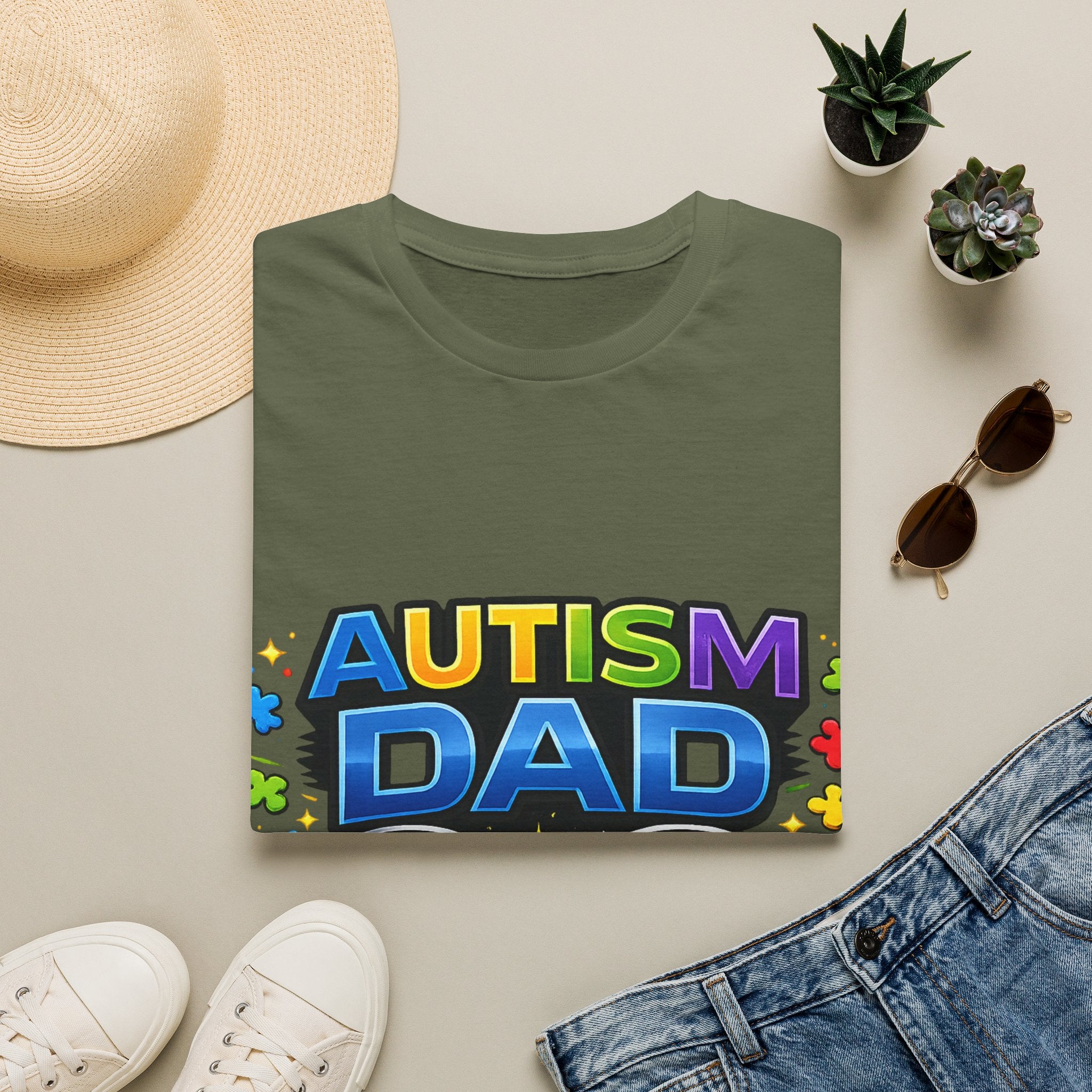 Autism Dad Shirt | Proud Autism Father Tee | Infinity Puzzle Ribbon T-Shirt | Autism Awareness Gift for Dad | Neurodiversity Support