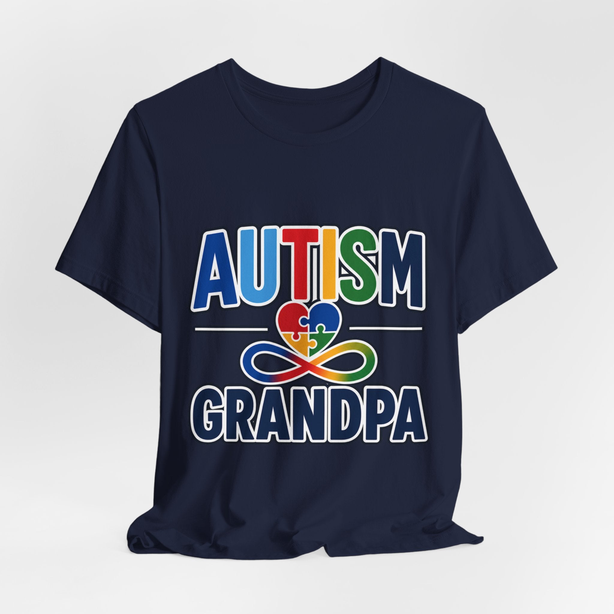 Autism Grandpa Shirt | Puzzle Heart Infinity T-Shirt | Proud Autism Grandpa Tee | Autism Awareness & Acceptance Gift for Grandpa